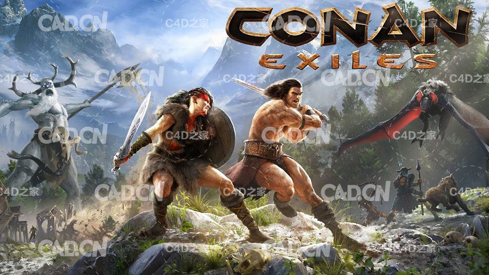 117套C4D求生游戏《野蛮人柯南(Conan Exiles BE)》模型合集