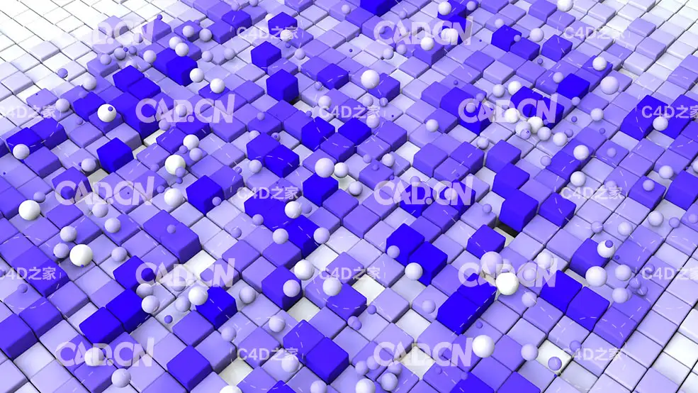 C4D方块圆球弹跳动画工程 C4D Cool Shader Effector Animation