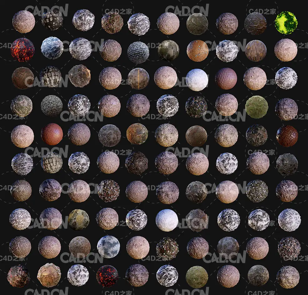 100个高精度无缝地面贴图合集 Cgtrader – 100 Ground Terrain Seamless PBR Textures