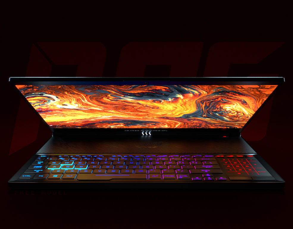 华硕笔记本电脑打开动画模型 Asus ROG Zephyrus S C4D - C4D之家 - Preview_2.jpg
