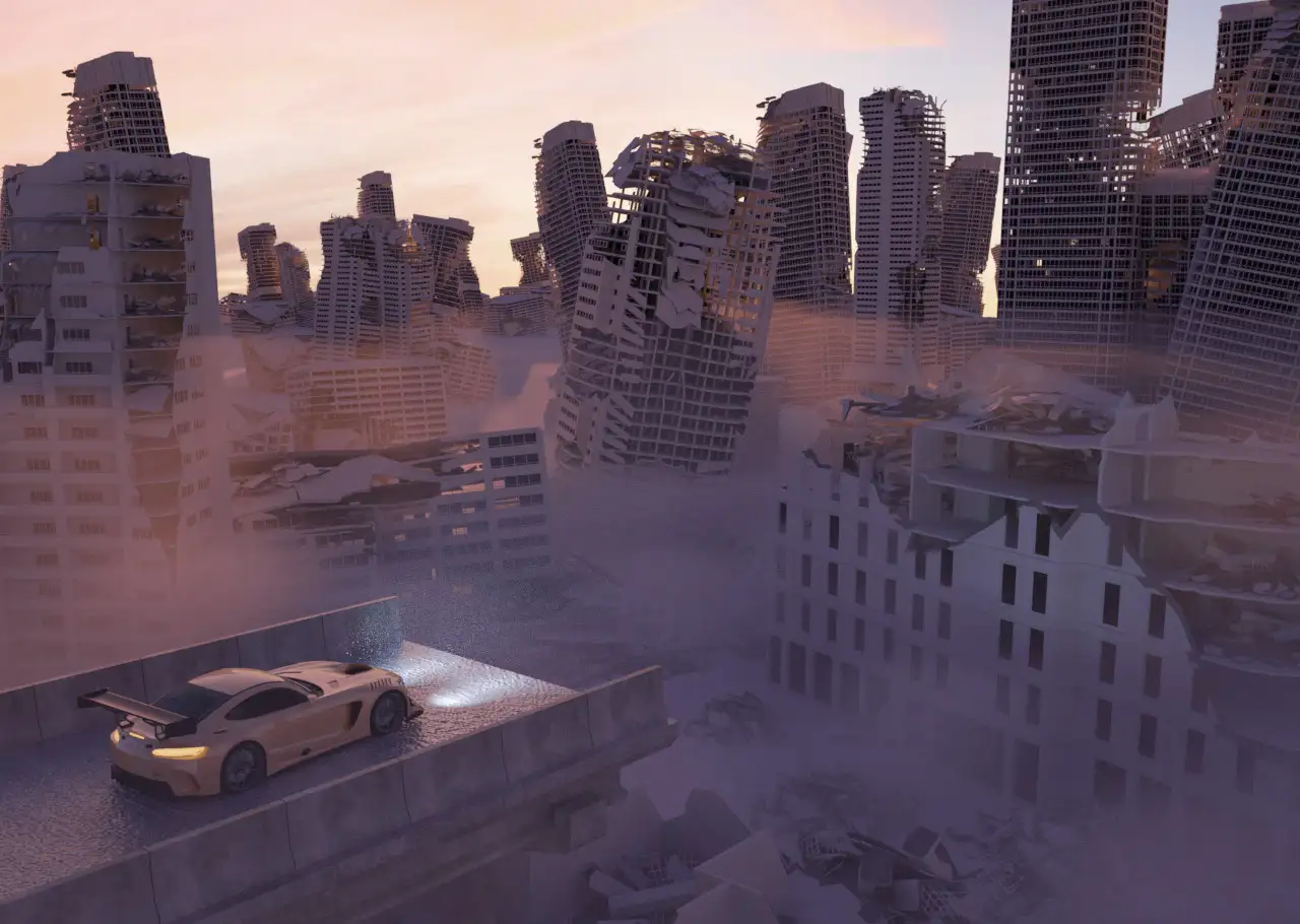 20分钟用C4D+OC打造废墟城市 - C4D之家 - oc 废墟城市 调整.jpg