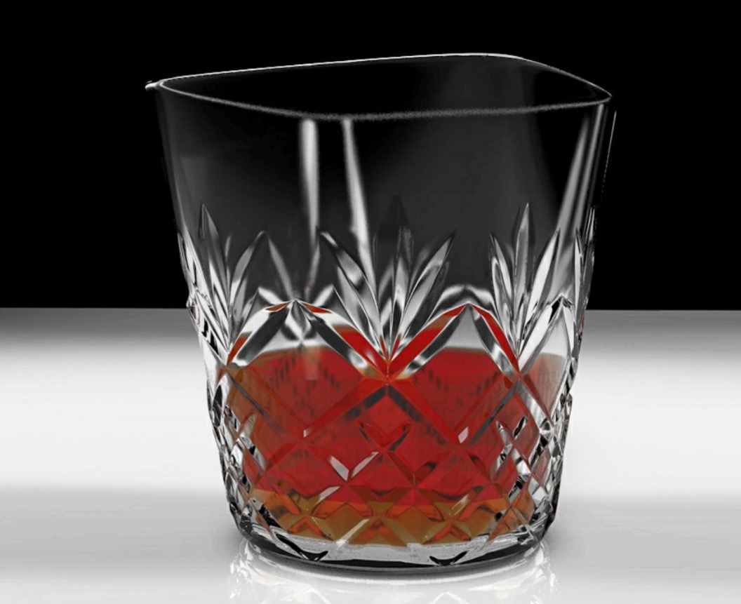 C4D威士忌玻璃杯建模视频教程 Sub D modeling tutorial 3d model on surface