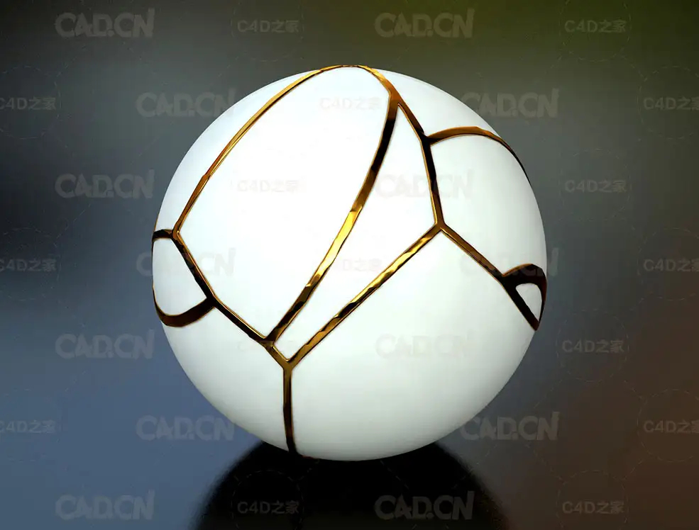 C4D旋转的裂变的圆球动画 C4D New Voronoi Fracture