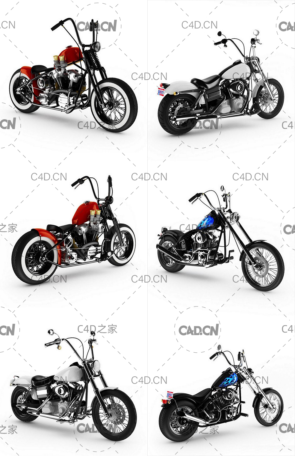 3个高精度摩托车3D模型 CGAxis – Vehicles Volume 1