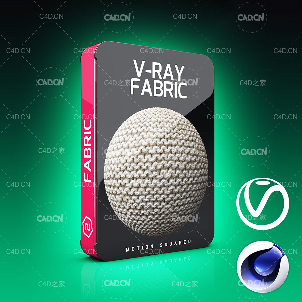 C4D FOR VRAY布料材质合集 V-Ray Fabric Texture Pack for Cinema 4D