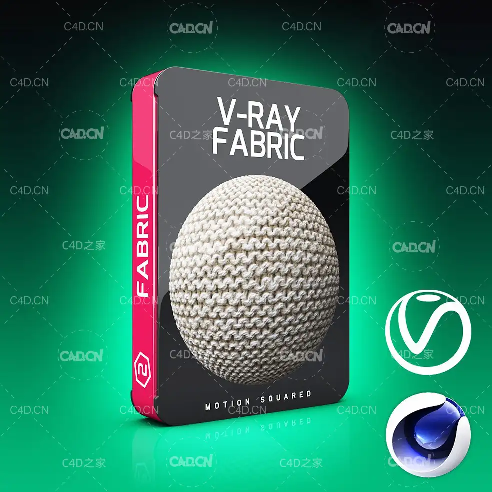 C4D FOR VRAY布料材质合集 V-Ray Fabric Texture Pack for Cinema 4D
