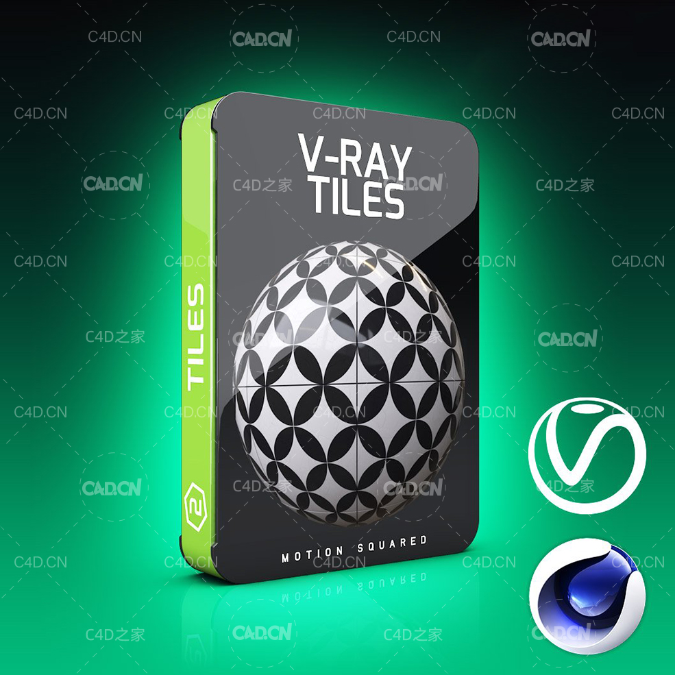 C4D FOR VRAY瓷砖材质合集 V-Ray Tiles Texture Pack for Cinema 4D