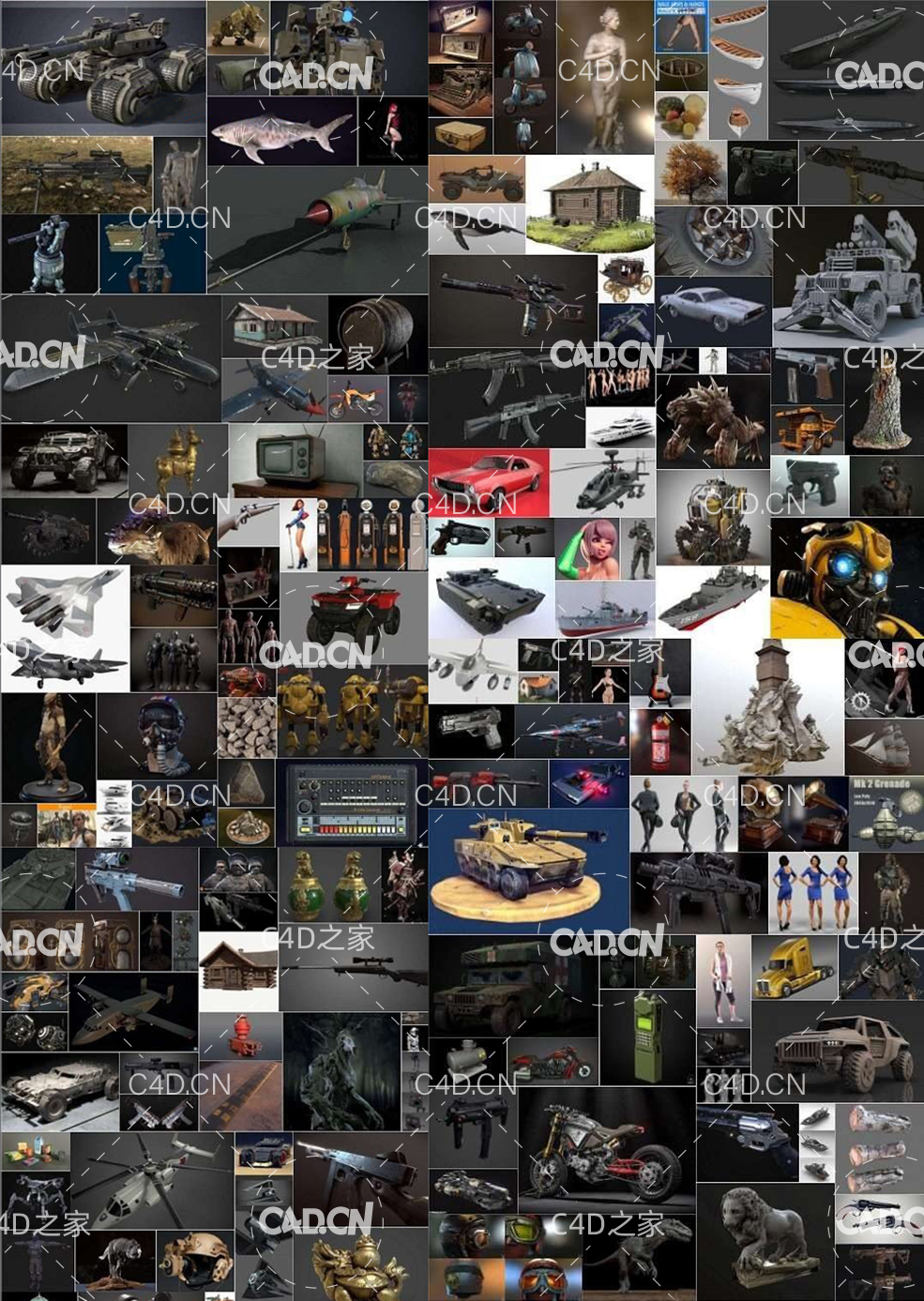 245套PBR游戏模型合集 PBR Game 3D-Models Bundle September 2019