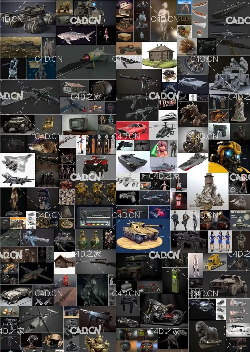 245套PBR游戏模型合集 PBR Game 3D-Models Bundle September 2019