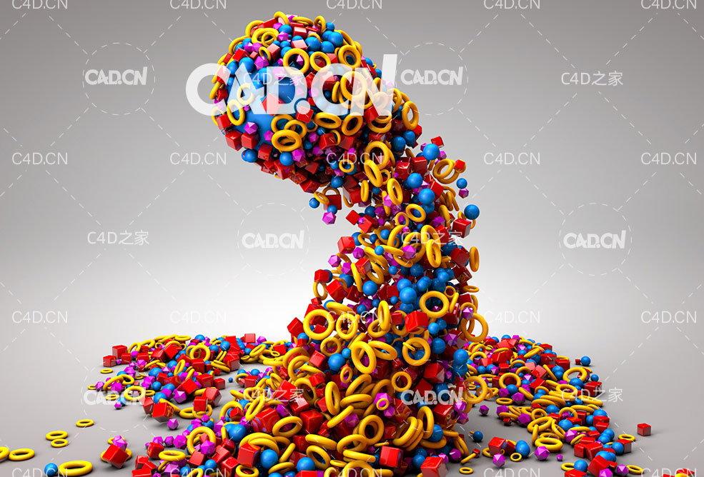 C4D酷炫物体吸附动画工程
