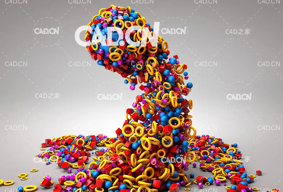 C4D酷炫物体吸附动画工程
