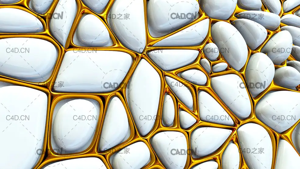 C4D挤压的气泡动画工程