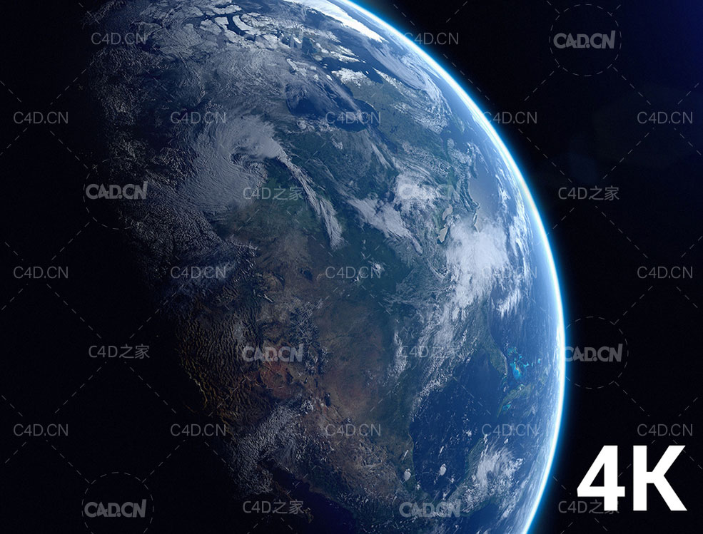 C4D Octane 4K高清地球模型 Earth - C4D之家 - 1.jpg