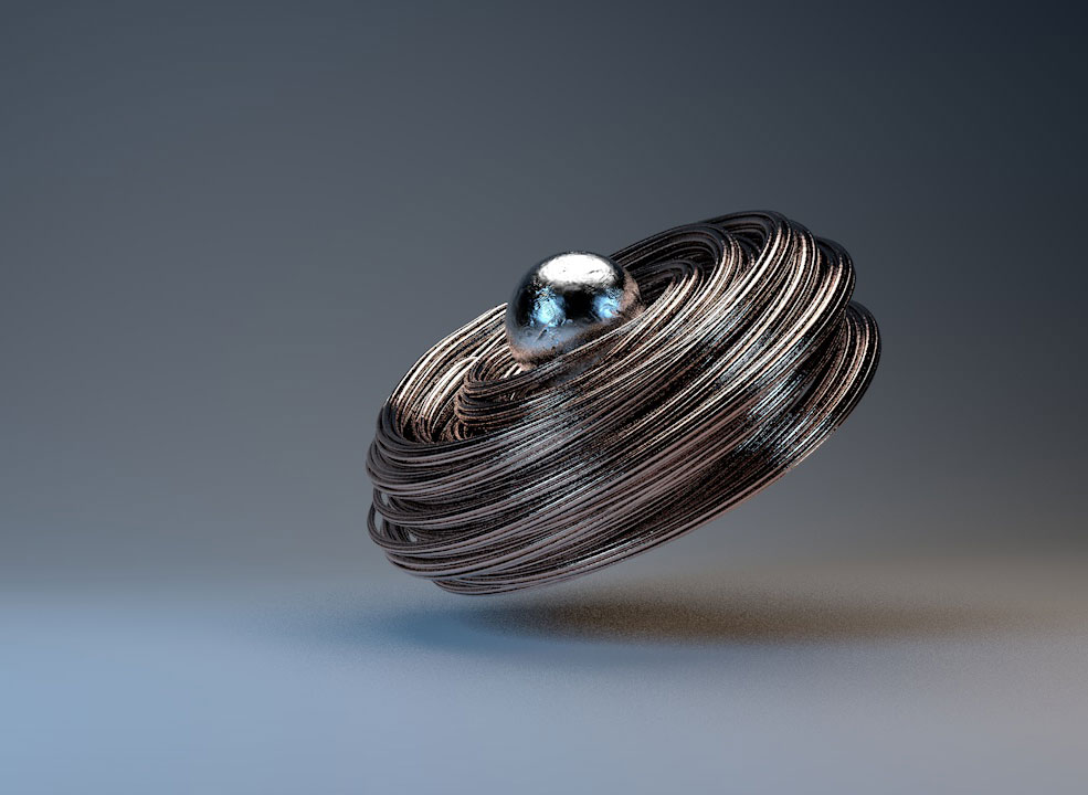 C4D Signal炫酷金属线圈工程