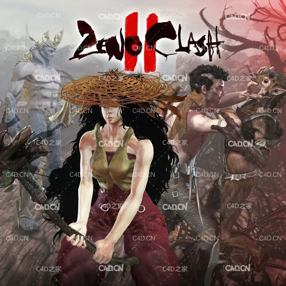 69套C4D动作冒险类游戏《奇诺冲突2(Zeno Clash II)》模型合集 - C4D之家 - zeno-clash-2---button-1547745886803.jpg