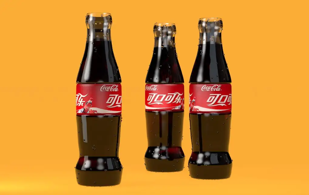 瓶装可口可乐C4D模型 CocaCola