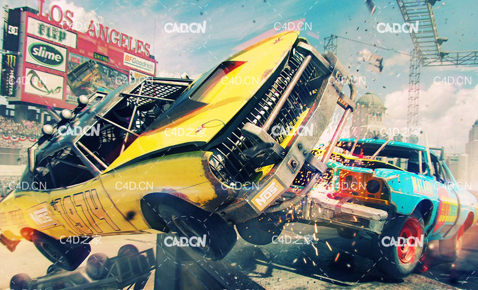 62套C4D赛car游戏《尘埃3(Colin Mcrae: Dirt 3)》模型合集