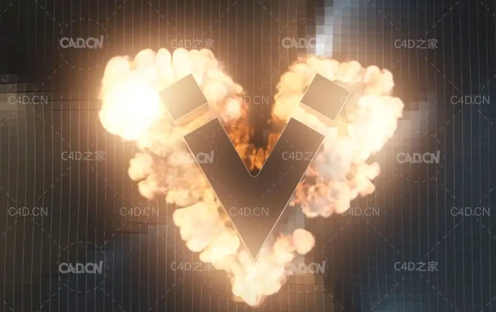 C4D标志动画教程（含工程文件） Logo Explosion Cinema 4D Tutorial - C4D之家 - 屏幕快照-2019-09-16-22.05.47.jpg