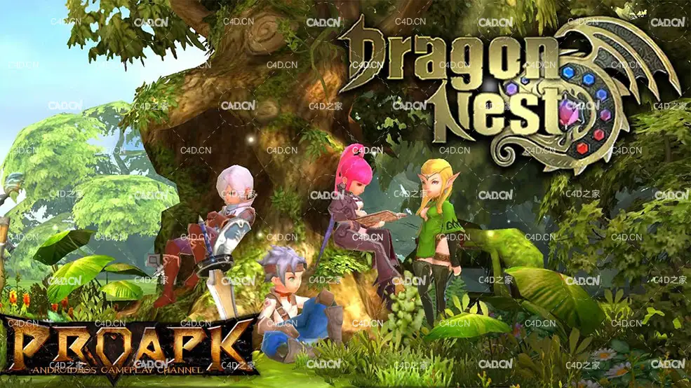140多套C4D动作冒险游戏《龙之谷(Dragon Nest)》模型合集