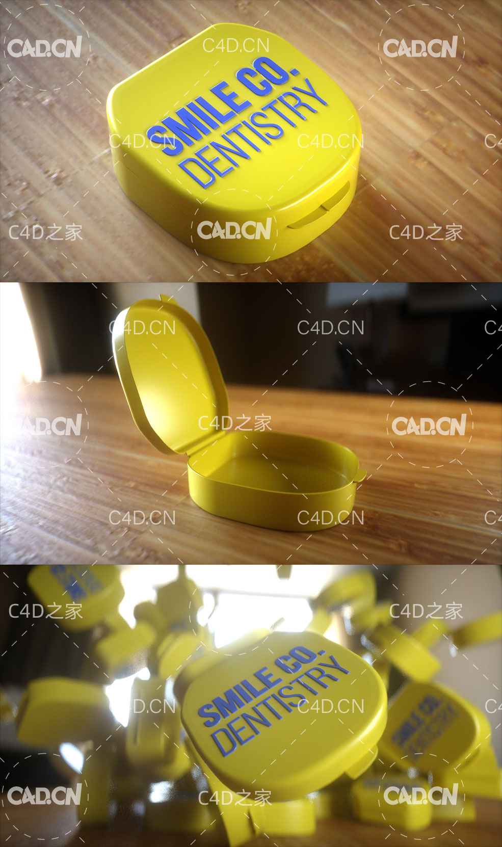 C4D Octane盒子掉落动画模型工程 Dental Appliance - C4D之家 - Sample_01.jpg