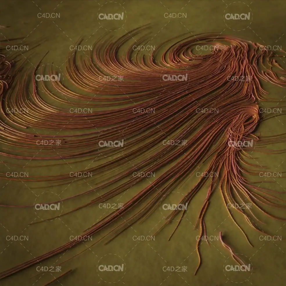 C4D XParticles地上蠕动的线动画工程 X-Particles Worms - C4D之家 - cinema4d-file-worms-1024x1024.jpg