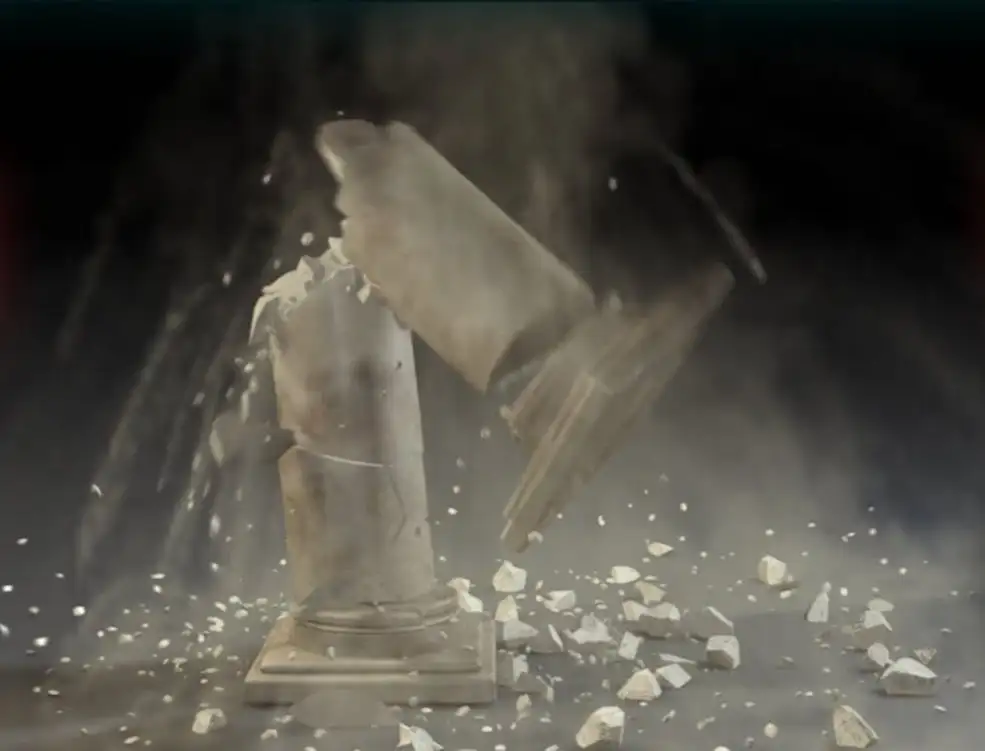 C4D模拟断裂的石柱特效教程
