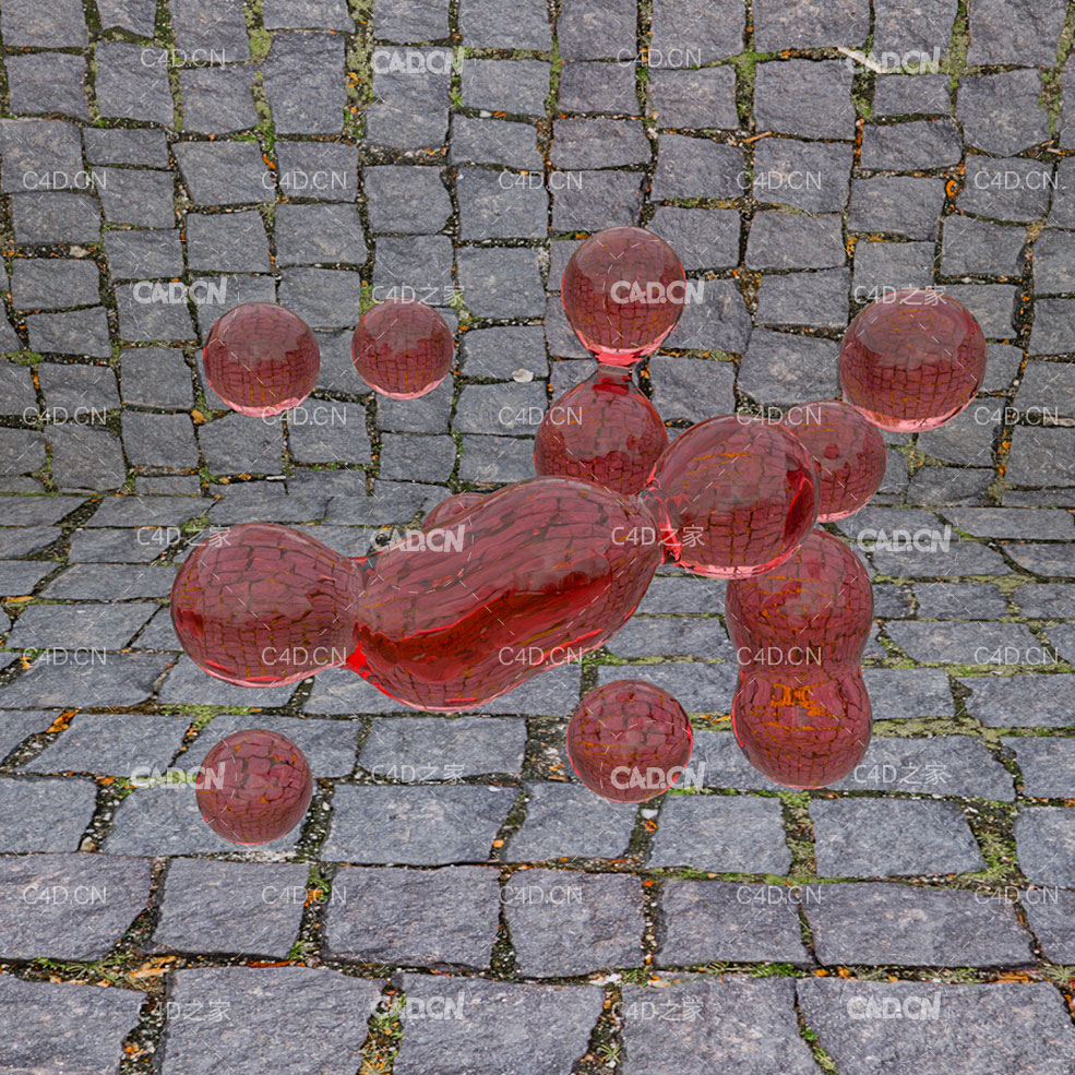 水滴融球C4D工程 Wine Spheres