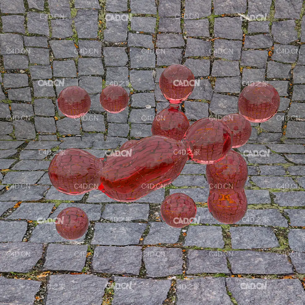 水滴融球C4D工程 Wine Spheres