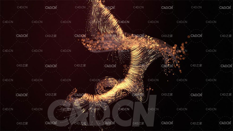 C4D XParticles舞动的酷炫火粒子动画工程
