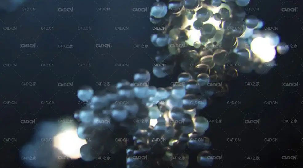 C4D使用XParticles粒子制作发光圆球升起动画教程