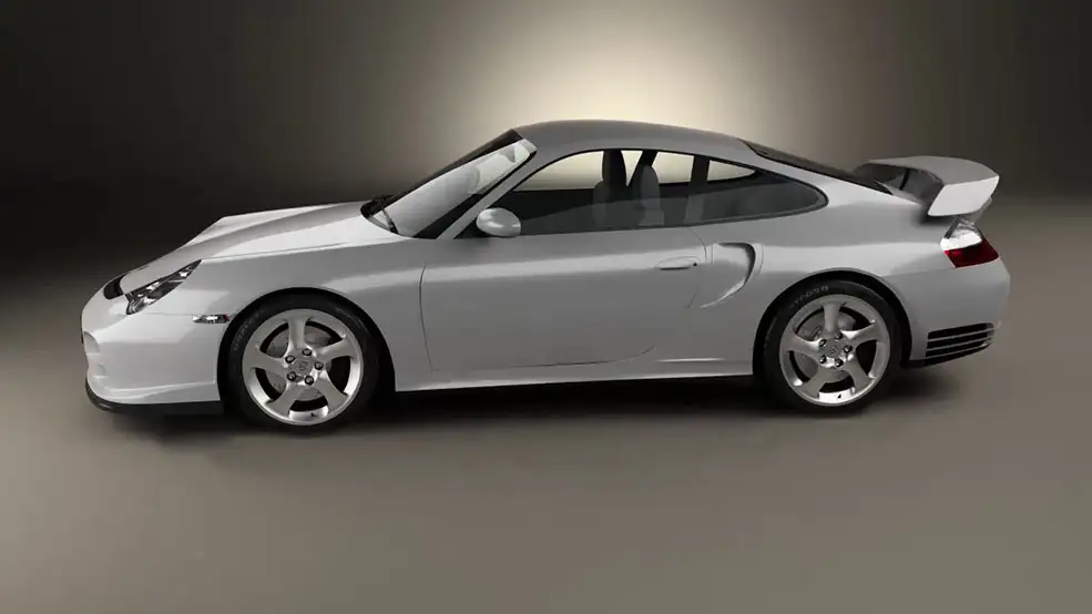保时捷911跑车3D模型 Humster3D - Porsche 911 Turbo Coupe (996) 2000 - 3DModel