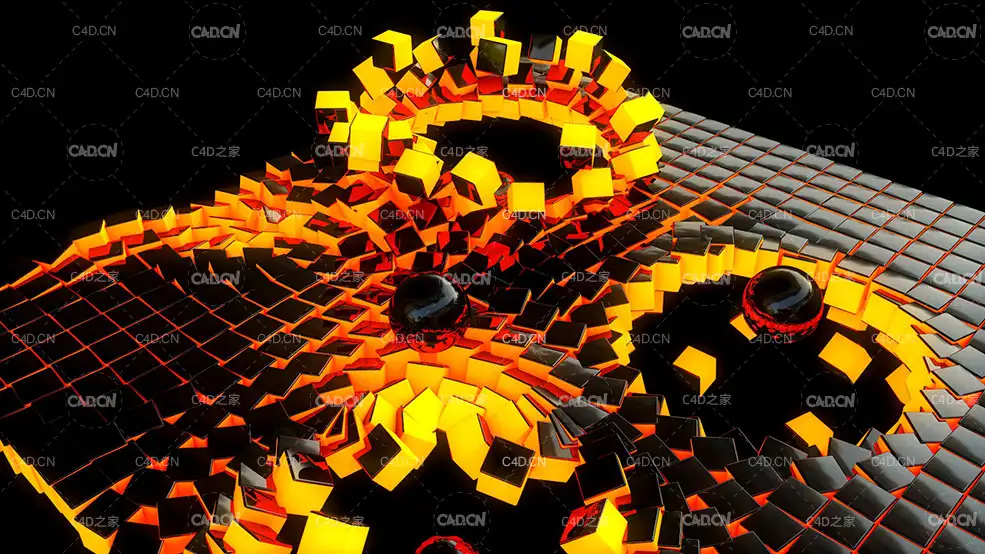 C4D目标效果器动画工程 MOGRAPH TARGET EFFECTOR