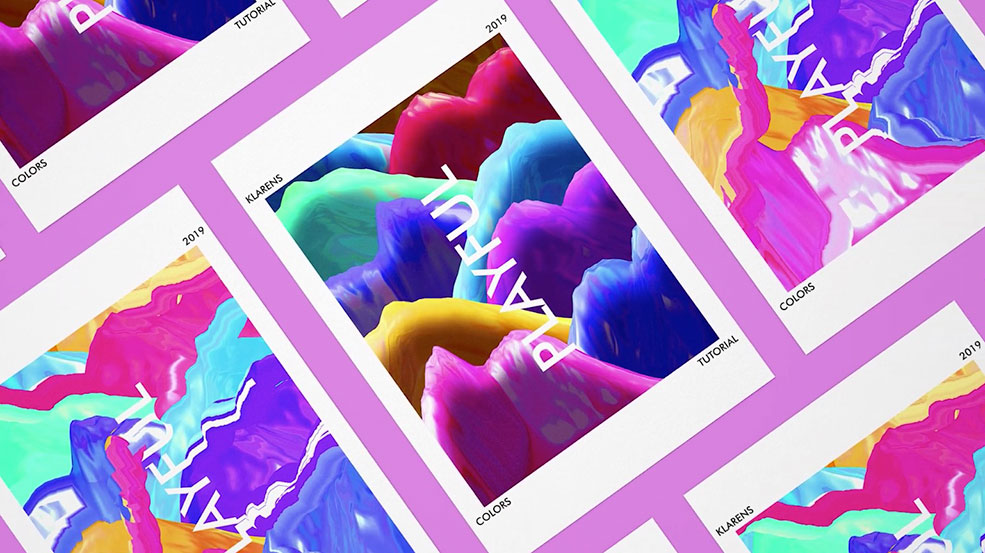 C4D+PS制作抽象七彩海报教程 Design 3 Freestyle Colorful Posters Using PS and C4D