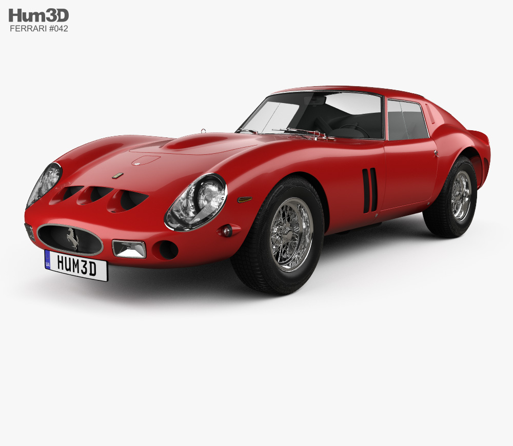 老款法拉利汽车C4D模型 Humster3D - Ferrari 250 GTO (Series I) 1962 3D model