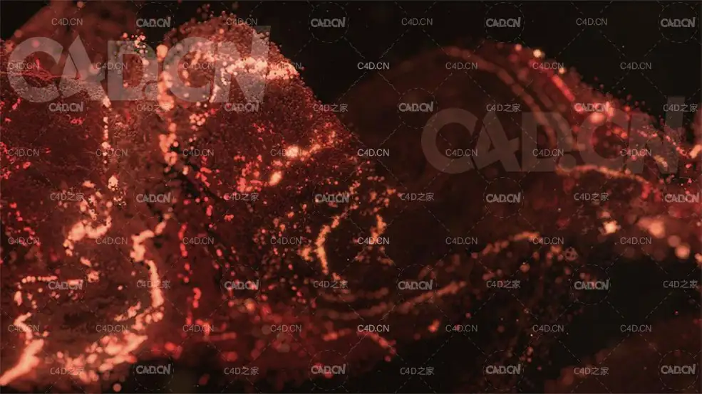 C4D XParticles火热的粒子岩浆动画工程 Heat