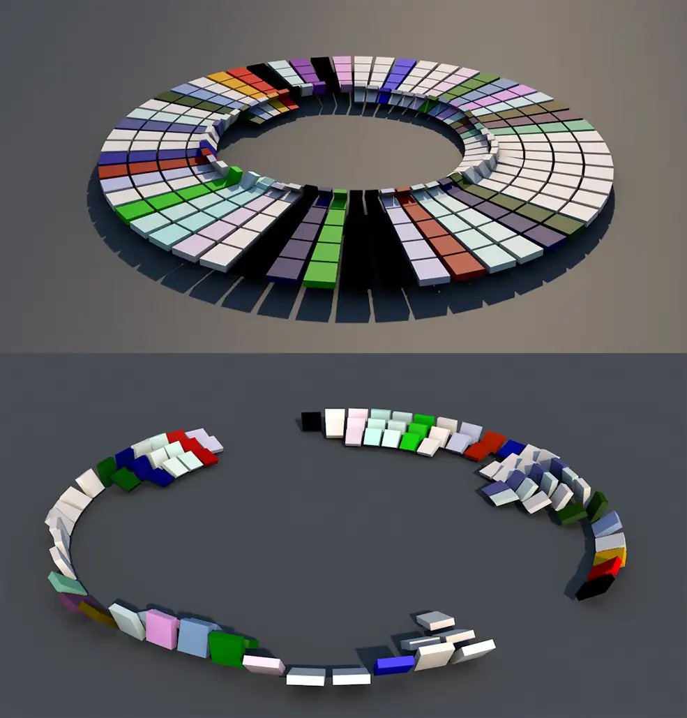 C4D效果器制作圆盘翻牌动画工程