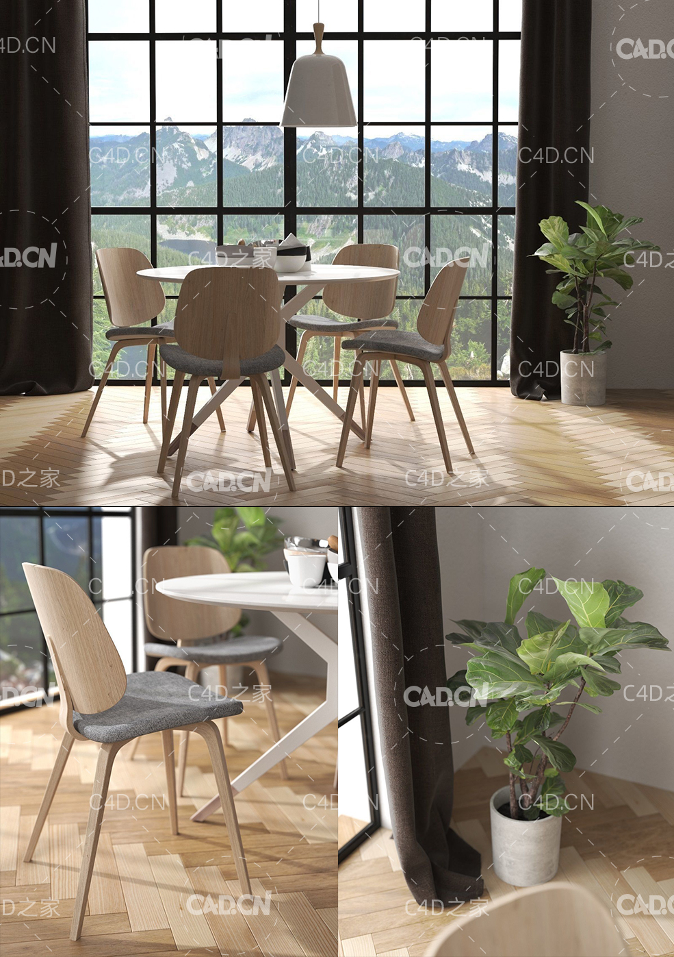 C4D室内模型：餐厅 BeInspiration 91 3D models - C4D之家 - 2.jpg