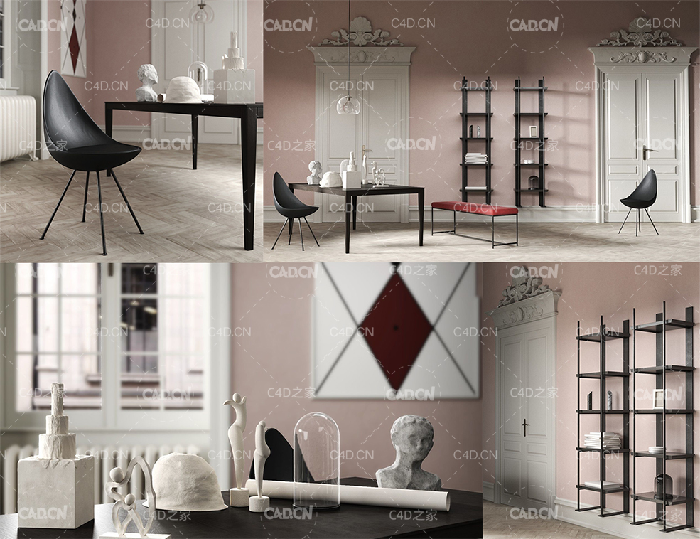 C4D室内模型渲染：雕塑艺术工作室模型 Sculpture art studio - C4D之家 - beinspiration-87-3d-model-max--obj-mtl-fbx-c4d-1.jpg