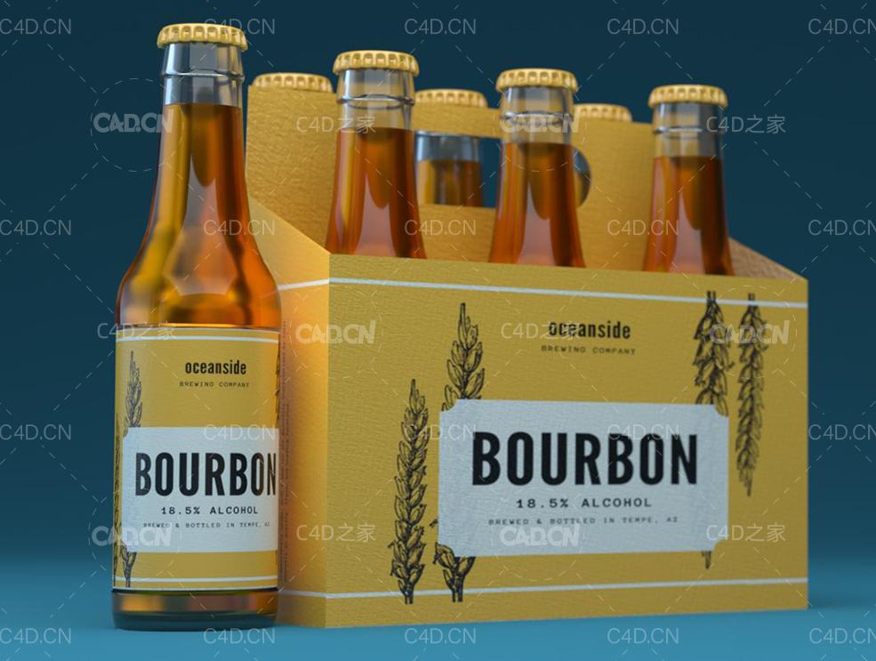 C4D制作威士忌酒包装产品建模渲染教程 C4D Crash Course – Design a Six Pack Case - C4D之家 - aef4b944.jpg