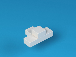 低面卡通云块图标模型Block Cloud_2