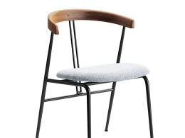 古比小提琴木背餐椅餐椅3D模型素材下载Violin Dining Chair Wood Backrest by Gubi