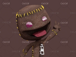 毛线布玩偶卡通C4D模型 Woolen cloth doll