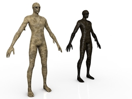 布条缠绕的尸体 木乃伊C4D游戏角色模型 SkullB 3dmodel