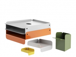 Foldy 办公托盘系列文件收纳3D模型素材下载Foldy Office Tray Series by SFSO