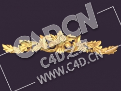 C4D欧式浮雕花构件装饰花件浮雕构件挂件套口雕花立体雕花外墙雕花模型 Nk-068