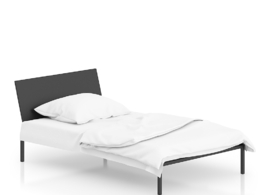 单人床C4D模型 Bed