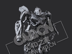 变形金刚5大黄蜂汽人C4D精模 Bumblebee