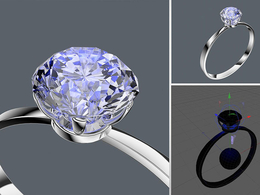 钻戒C4D模型 Diamond ring