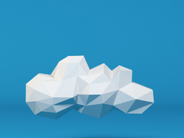 低面卡通云朵图标模型Poly Cloud_4
