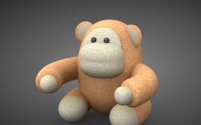 猴子抱枕C4D模型 Monkey pillow